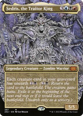 Sedris, the Traitor King (Borderless) card from Double Masters 2022
