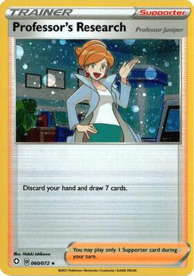 Professor's Research [Professor Juniper] - 060/072 (Cosmos Holo) card from Deck Exclusives
