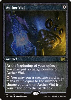 Aether Vial (Foil Etched) card from Double Masters 2022