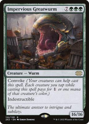 Impervious Greatwurm card from Double Masters 2022