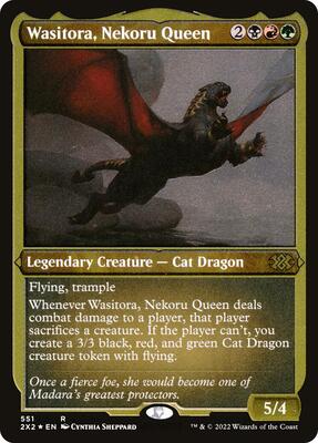 Wasitora, Nekoru Queen (Foil Etched) card from Double Masters 2022