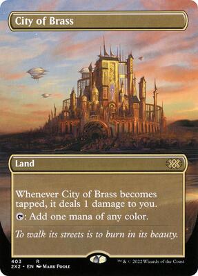 City of Brass (Borderless) card from Double Masters 2022