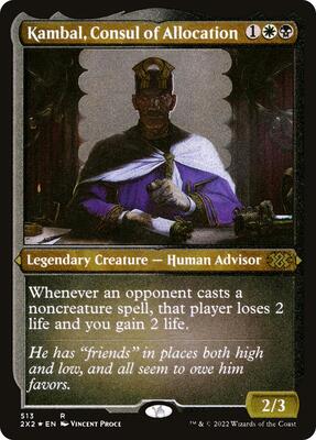 Kambal, Consul of Allocation (Foil Etched) card from Double Masters 2022