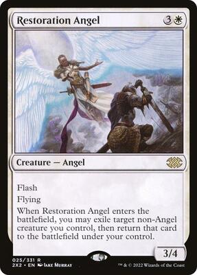 Restoration Angel card from Double Masters 2022