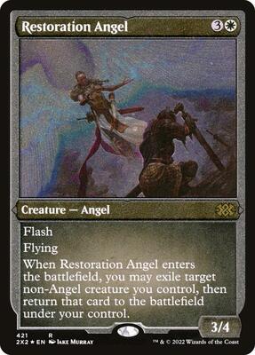 Restoration Angel (Foil Etched) card from Double Masters 2022