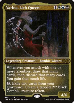 Varina, Lich Queen (Foil Etched) card from Double Masters 2022