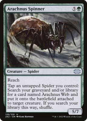 Arachnus Spinner card from Double Masters 2022