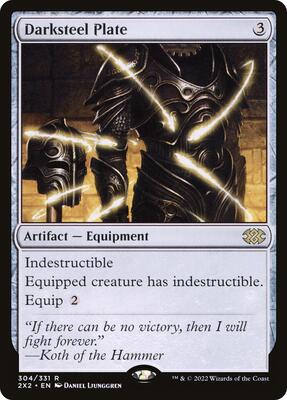 Darksteel Plate card from Double Masters 2022