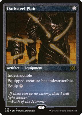 Darksteel Plate (Foil Etched) card from Double Masters 2022