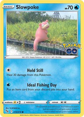 Slowpoke card from Pokemon GO