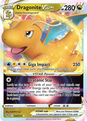 Dragonite VSTAR card from Pokemon GO