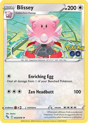 Blissey card from Pokemon GO