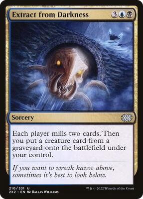 Extract from Darkness card from Double Masters 2022