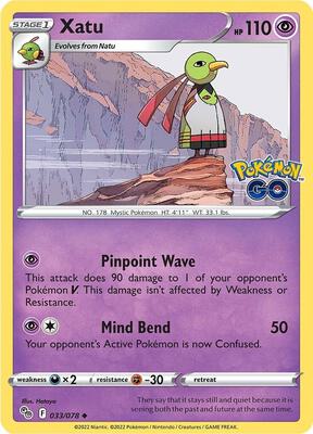 Xatu card from Pokemon GO