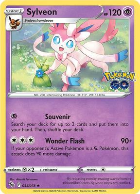 Sylveon card from Pokemon GO