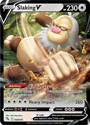 Slaking V card from Pokemon GO
