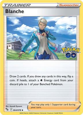 Blanche card from Pokemon GO