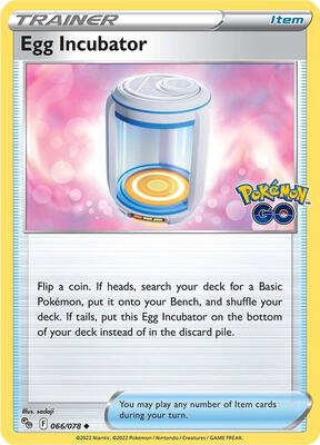 Egg Incubator card from Pokemon GO