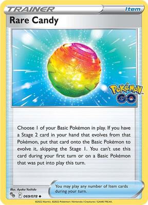 Rare Candy card from Pokemon GO