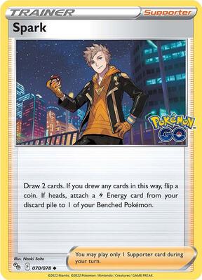 Spark card from Pokemon GO