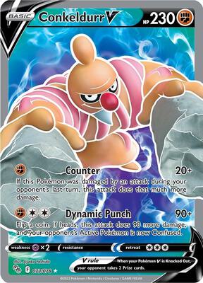 Conkeldurr V (Full Art) card from Pokemon GO