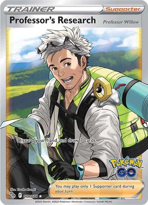 Professor's Research [Professor Willow] (Full Art) card from Pokemon GO