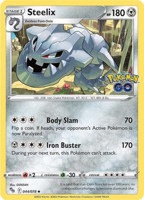 Steelix card from Pokemon GO
