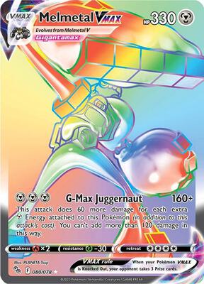 Melmetal VMAX (Secret) card from Pokemon GO