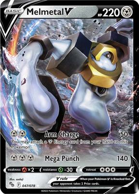 Melmetal V card from Pokemon GO