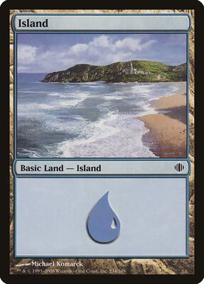 Island (234) card from Shards of Alara