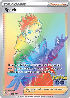 Spark (Secret) card from Pokemon GO