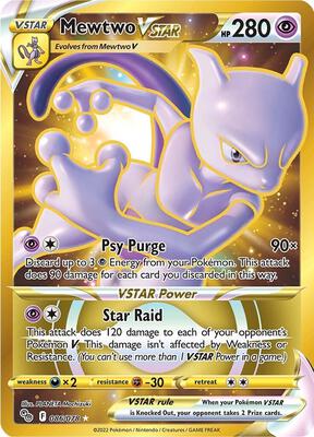 Mewtwo VSTAR (86) (Secret) card from Pokemon GO