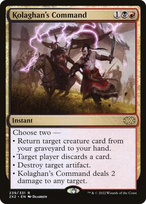 Kolaghan's Command card from Double Masters 2022