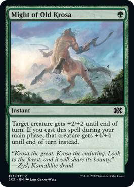 Might of Old Krosa card from Double Masters 2022