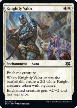 Knightly Valor card from Double Masters 2022