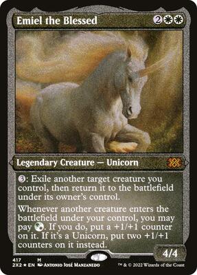 Emiel the Blessed (Foil Etched) card from Double Masters 2022