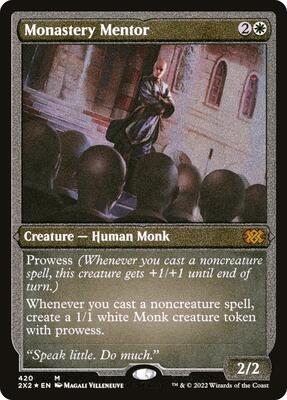Monastery Mentor (Foil Etched) card from Double Masters 2022