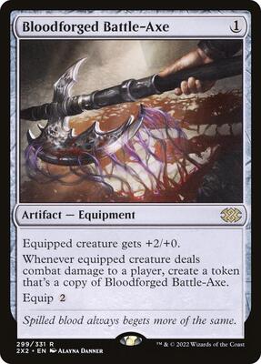 Bloodforged Battle-Axe card from Double Masters 2022