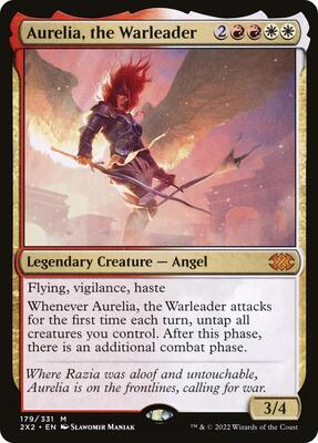 Aurelia, the Warleader card from Double Masters 2022