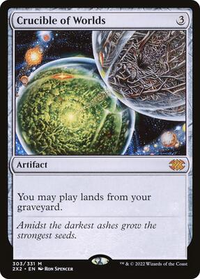 Crucible of Worlds card from Double Masters 2022