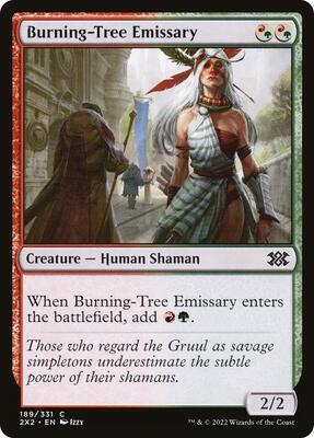 Burning-Tree Emissary card from Double Masters 2022