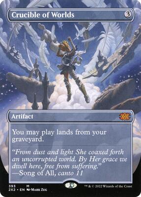Crucible of Worlds (Borderless) card from Double Masters 2022