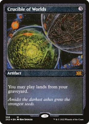 Crucible of Worlds (Foil Etched) card from Double Masters 2022