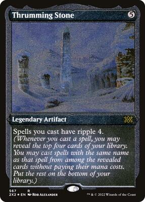 Thrumming Stone (Foil Etched) card from Double Masters 2022