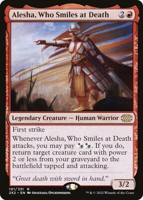 Alesha, Who Smiles at Death card from Double Masters 2022