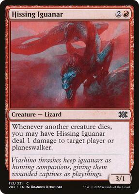 Hissing Iguanar card from Double Masters 2022