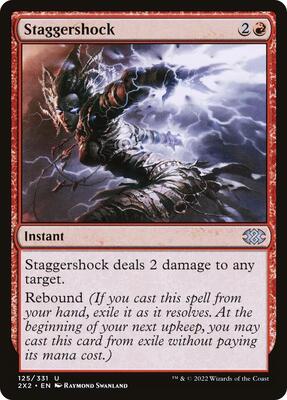 Staggershock card from Double Masters 2022