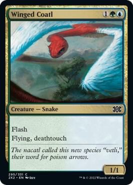 Winged Coatl card from Double Masters 2022