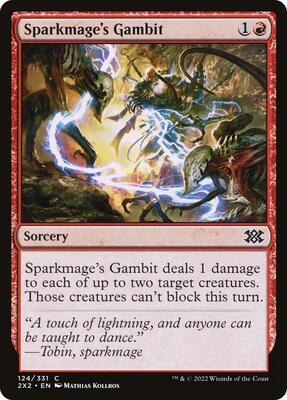 Sparkmage's Gambit card from Double Masters 2022