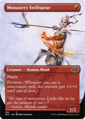 Monastery Swiftspear (Borderless) card from Double Masters 2022